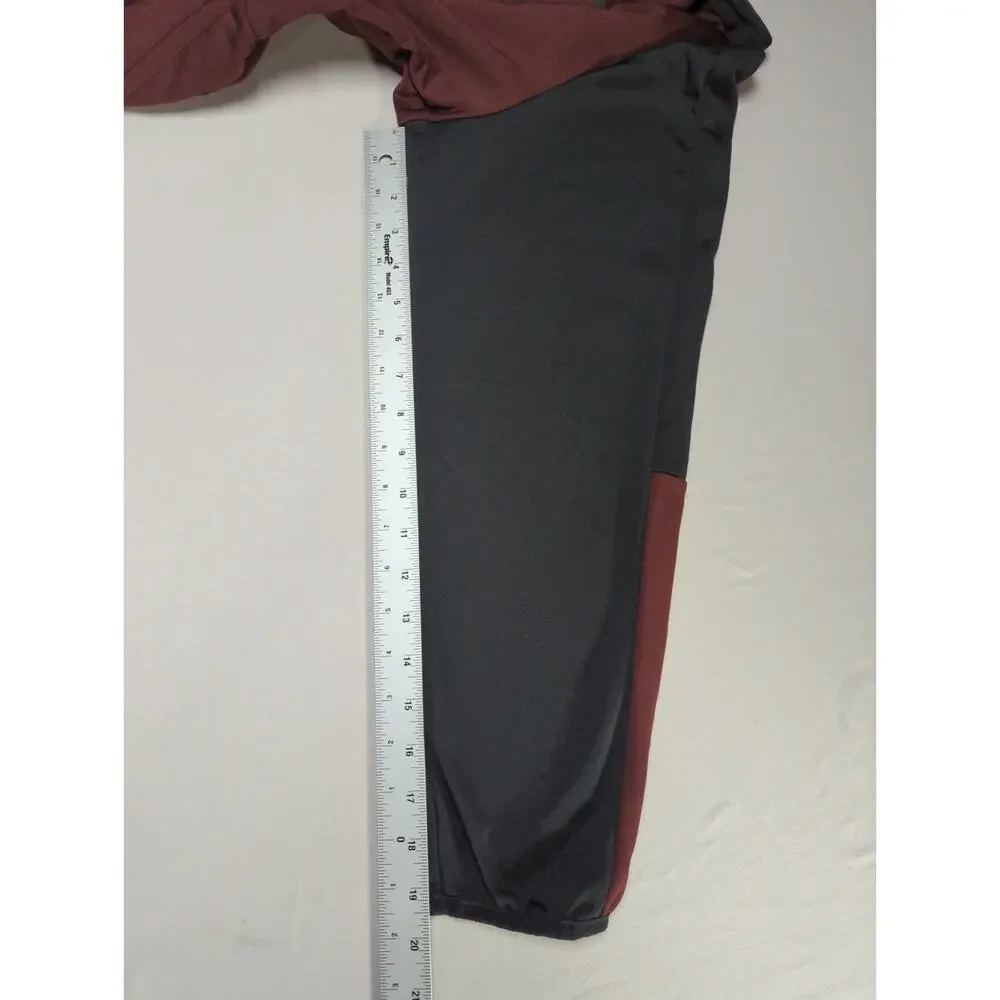 Nike Dri Fit Mens Full Zip Jacket Maroon Gray Standard Fit Training XL